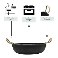 Iron Tawa (Induction base) And Deep Bottom Kadhai Combo Pack (Base Black)-thumb4