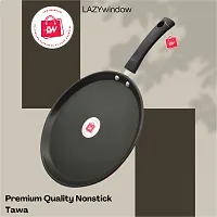 LAZYwindow Premium Quality Nonstick Tawa, Dia - 24 cm (Base colour Maroon) + Surprise Gift-thumb2