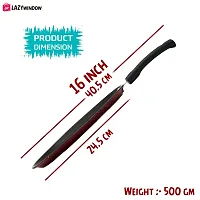 LAZYwindow Premium Quality Nonstick Tawa, Dia - 24 cm (Base colour Maroon) + Surprise Gift-thumb3