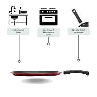 LAZYwindow Premium Quality Nonstick Tawa, Dia - 24 cm, (Base colour Maroon)-thumb1