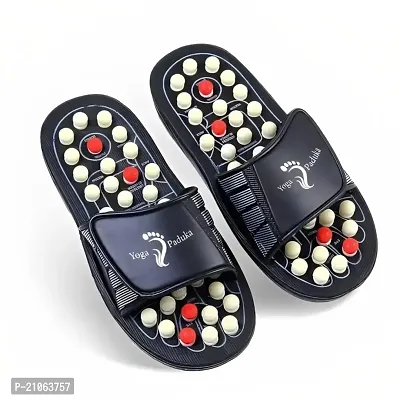 Yoga Paduka Acupressure and Magnetic Therapy Paduka Slippers for Full Body Blood Circulation-thumb0