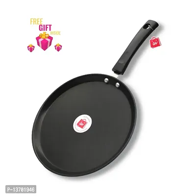 Premium Quality Nonstick Tawa with  Surprise Gift , 24 cm, (Base Gray)