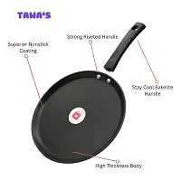 Premium Quality Nonstick Tawa with  Surprise Gift , 24 cm, (Base Gray)-thumb3