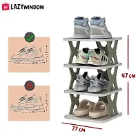 LAZYwindow Premium Creative 4 layer Plastic Shoe Rack Stand Storage Organizer Cabinet-thumb4