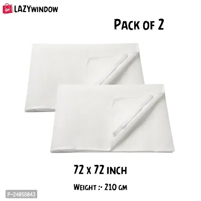 LAZYwindow Premium Quality Mattress Protector Waterproof Sheet 72x72 inch (Pack of 2)-thumb0