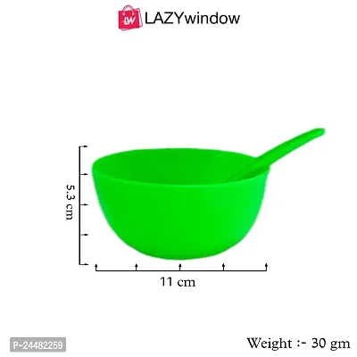 LAZYwindow Green Plastic Round Shape Soup Bowls Pack of 42-thumb2