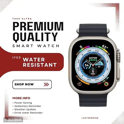 LAZYwindow Premium Quality Smart Watch T800 Ultra 1.99 Infinite Display (Black Strap)-thumb3