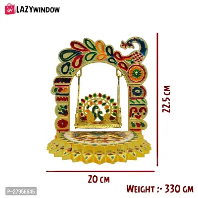 LAZYwindow Laddu Gopal Jhula, Krishna Swing Palana, Bal Gopal Thakorji Jhoola (Pack of 1)-thumb3