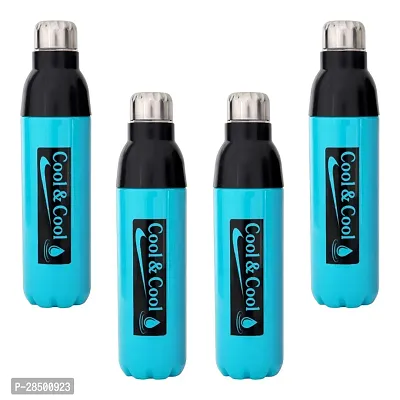 Premium Quality Plastic Insulated Water Bottle Pack Of 4-thumb0