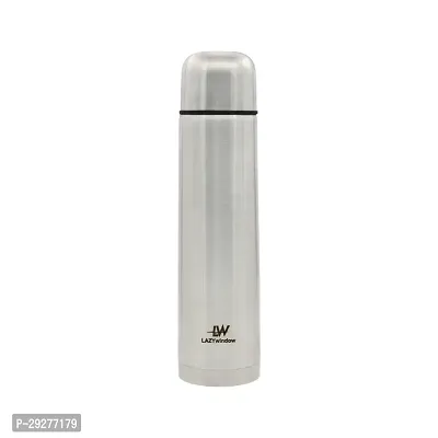 LAZYwindow Double Wall Insulated Thermosteel Bottle | 304 Stainless Steel Water Bottle | Up To 50 Hrs Hot  Cold Flip Type Cap (1000ml)-thumb0