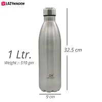 LAZYwindow Double Wall Insulated Thermosteel Bottle | 304 Stainless Steel Water Bottle | Up To 50 Hrs Hot  Cold (1000ml)-thumb1