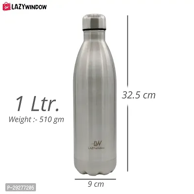 LAZYwindow Double Wall Insulated Thermosteel Bottle | 304 Stainless Steel Water Bottle | Up To 50 Hrs Hot  Cold (1000ml)-thumb2