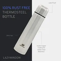 LAZYwindow Double Wall Insulated Thermosteel Bottle | 304 Stainless Steel Water Bottle | Up To 50 Hrs Hot  Cold Flip Type Cap (1000ml)-thumb1