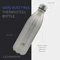 LAZYwindow Double Wall Insulated Thermosteel Bottle | 304 Stainless Steel Water Bottle | Up To 50 Hrs Hot  Cold (1000ml)-thumb3