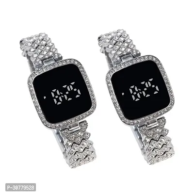 Luxury LED Touch Screen Digital Watch For Women Pack Of 2-thumb0