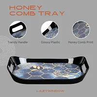 Honey Comb Design Serving Tray Set Of 3-thumb3