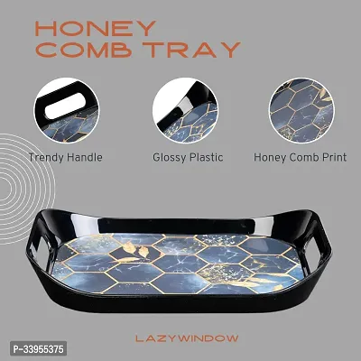 Honey Comb Design Serving Tray Set Of 3-thumb4