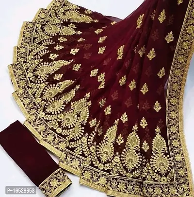 Embroidered Beautiful Georgette Saree