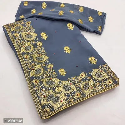 Beautiful Embroidered Georgettee Saree