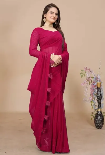 Must Have Georgette Saree with Blouse piece 