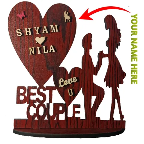 Custoised Gift Item for Your Loved Ones / Wooden Item Best Couple Gift (Pack of 1)