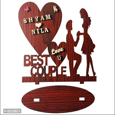 Custoised Gift Item for Your Loved Ones / Wooden Item Best Couple Gift (Pack of 1)-thumb3
