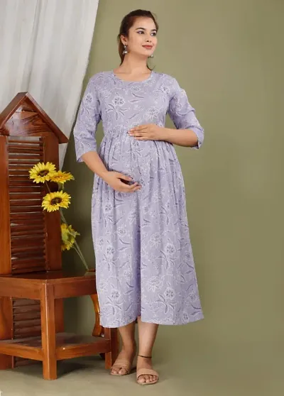 Fancy Cotton Maternity Kurti