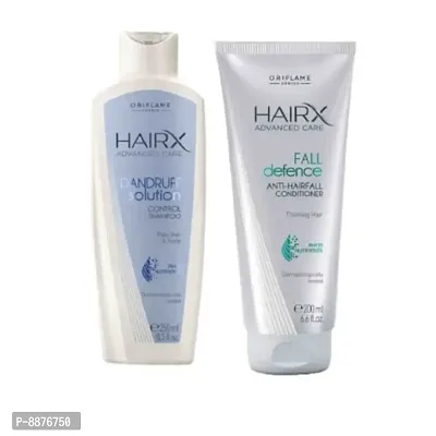 Advanced Care Dandruff Solution Control Shampoo250ML and Fall Defence Anti-Hairfall Conditioner 200ML (HAIRX by Oriflame) (Combo)