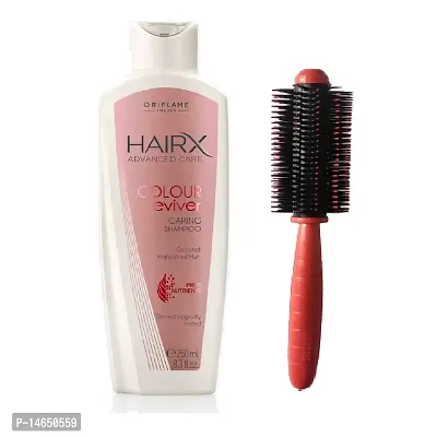 Advanced Care Colour Reviver Caring Shampoo 250ml Round Brush For Men  Women (Color May Vary) (by Ori Flame)