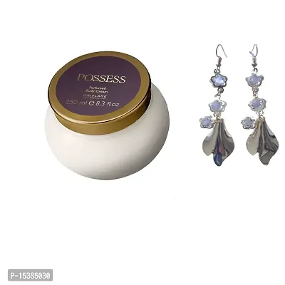 Perfumed Body Cream and Earrings for Girls  Women's combo (by Ori Flame)-thumb0