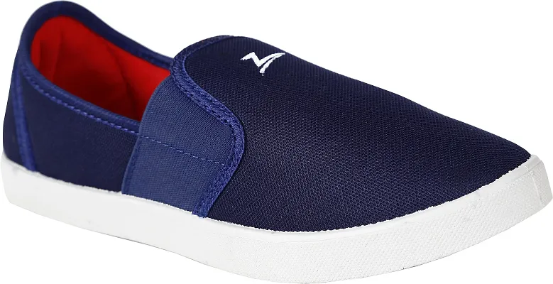 Stylish Blue Mesh Solid Walking Shoes For Men