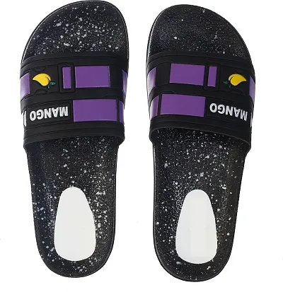 Elegant Purple Rubber Solid Slippers For Women