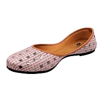 Traditional Fabric Embellished Pink Jutti For Women-thumb4