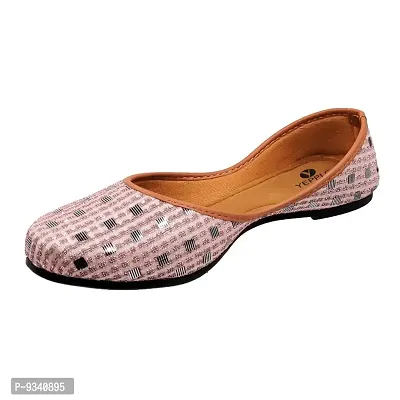 Traditional Fabric Embellished Pink Jutti For Women-thumb5