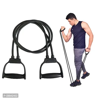 Pull Rope Rubber Exerciser Toning Tube Resistance Tube with Foam Handles-thumb0