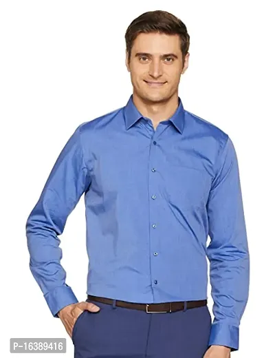 Reliable Blue Cotton  Long Sleeves Casual Shirts For Men-thumb0