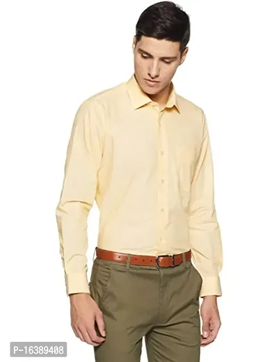 Reliable Yellow Cotton  Long Sleeves Casual Shirts For Men-thumb0