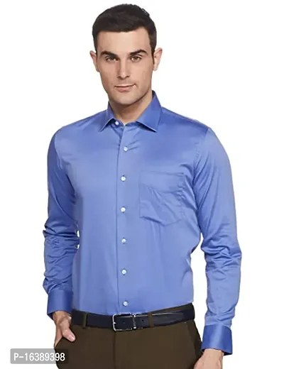 Reliable Navy Blue Cotton  Long Sleeves Casual Shirts For Men