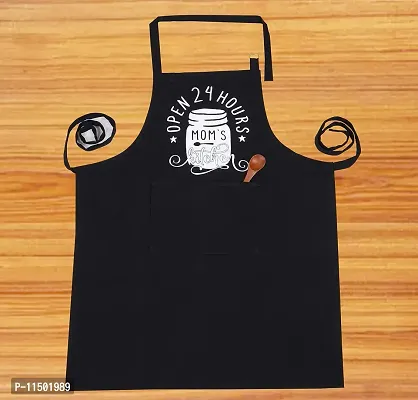 CRAZYWEAVES Apron for women and men kitchen apron Funny printed apron for women and men chef 100% cotton apron with adjustable neck strap (BLACK)-thumb3