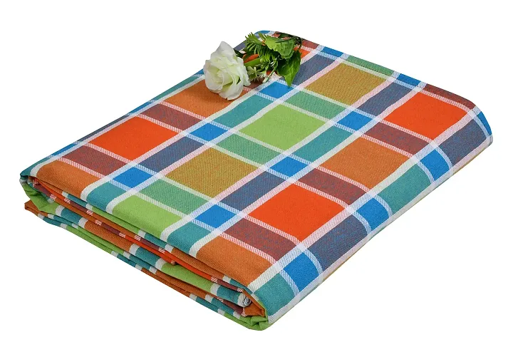 CRWAYWEAVES Khadi Cotton Bed Sheet for Single Bed Cover Single bedsheet 100% Soft Cotton Flat Sheet (60"" X 90 "" )