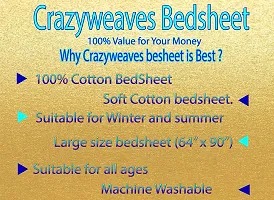 CRWAYWEAVES Khadi Cotton Bed Sheet for Single Bed Cover Single bedsheet Flat Sheet 100% Cotton Multicolor (Black and White)-thumb1