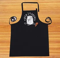 CRAZYWEAVES Apron for women and men kitchen apron Funny printed apron for women and men chef 100% cotton apron with adjustable neck strap (BLACK)-thumb1