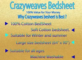 CRAZYWEAVES Khadi Cotton Bed Sheet for Single Bed Cover Single bedsheet Flat Sheet 100% Cotton Multicolor(Orange Maroon Black Linen)-thumb1