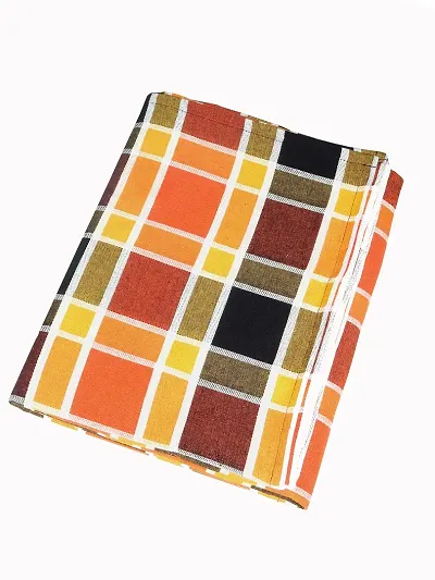 CRWAYWEAVES Khadi Cotton Bed Sheet for Single Bed Cover Single bedsheet Flat Sheet 100% Cotton Multicolor (Black and White)