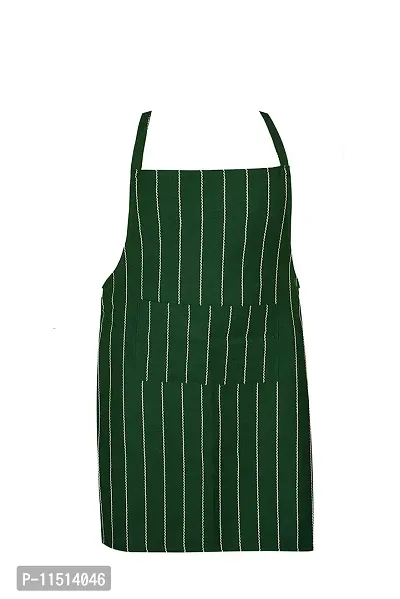 CRAZYWEAVES 100% cotton apron cooking kitchen apron for women and men chef apron (Green)