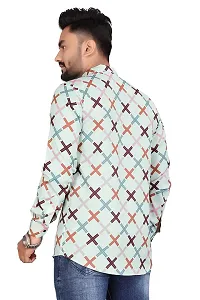 THE COLLAR FITT Men's Designer Digital Printed Twill Cotton Full Sleeve Reguler Fir Stand Collar Kurta Shirt-thumb1