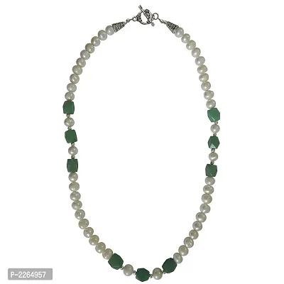 Freashwater Pearl ,Green Aventurine 18 Necklace-thumb0