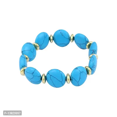 Coin Shaped Mosaic Beads Stretchable Bracelet For Girls-thumb0