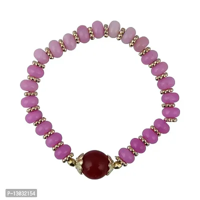 Red and Pink Quartz Beads Bracelet For Women-thumb0