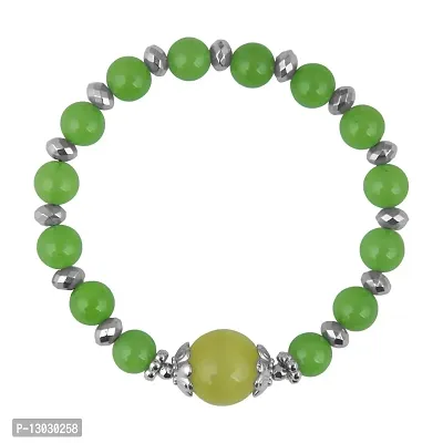 Green And Yellow Quartz 7.5 Inch Bracelet For Girls